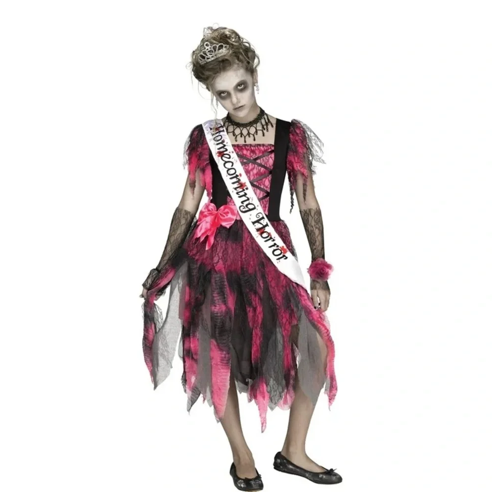 Halloween Homecoming Horror Girl’s Dress Costume Fun World L 10-12
